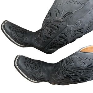 Circle G Black Heeled Boots